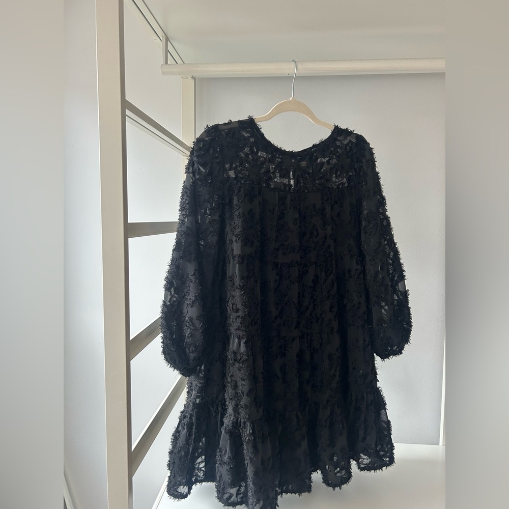 Icone Simons Black Sheer Lace dress